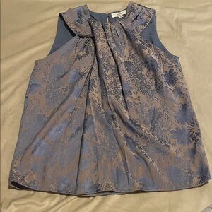 Entro Floral Sleeveless Top - Blue and Gray